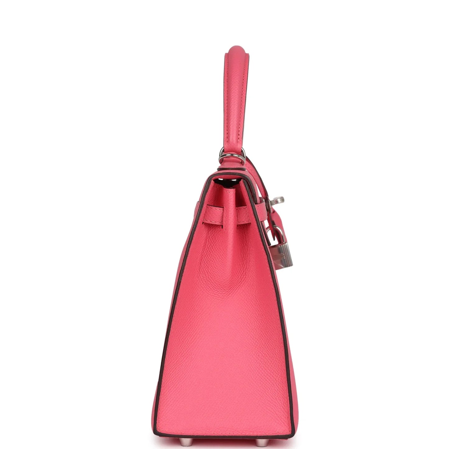 Hermès Kelly Sellier 25 Rose Azalee Epsom Palladium Hardware