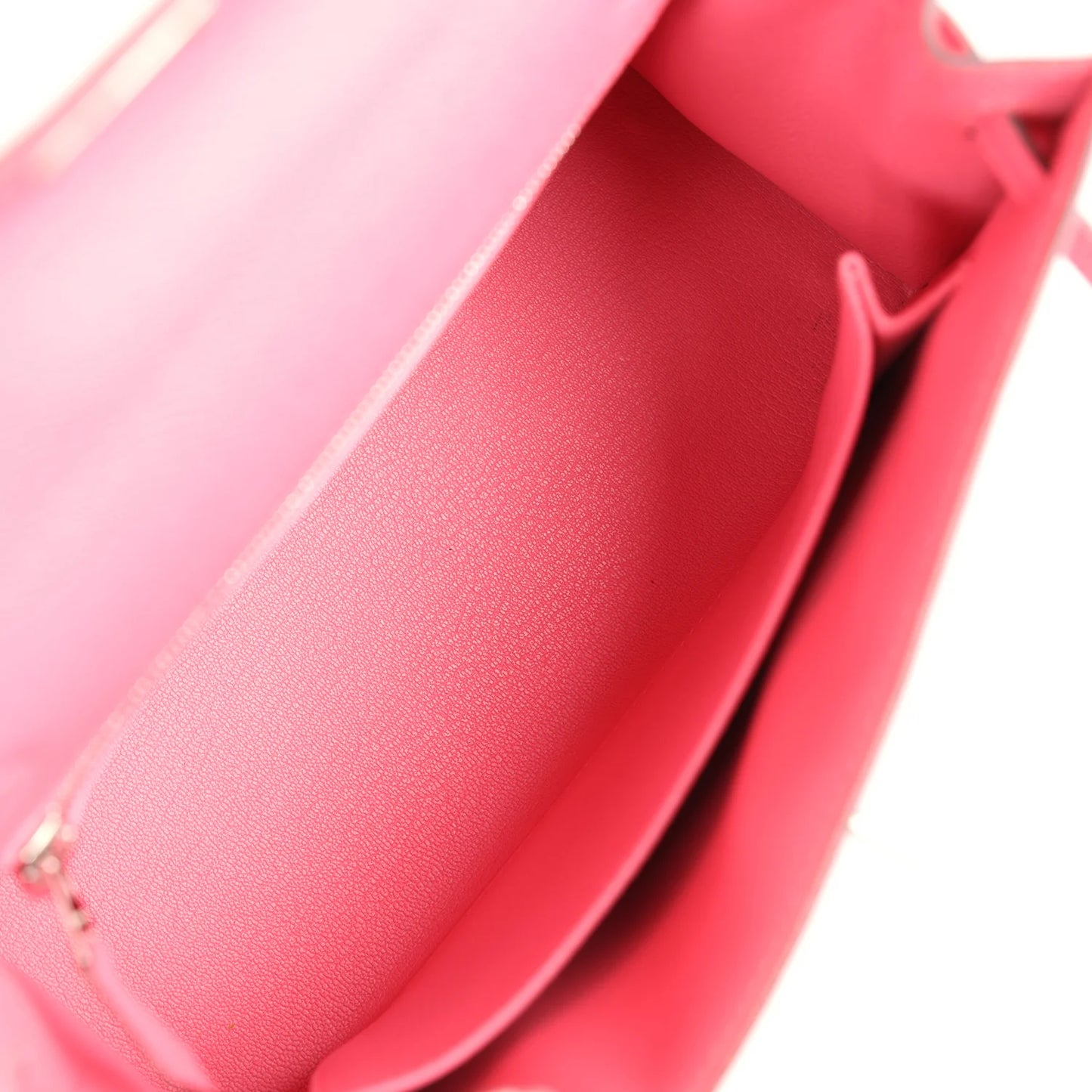 Hermès Kelly Sellier 25 Rose Azalee Epsom Palladium Hardware