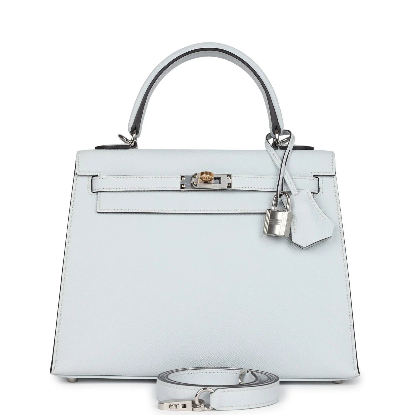 Hermès Kelly Sellier 25 Gris Platine Epsom Electrum Hardware