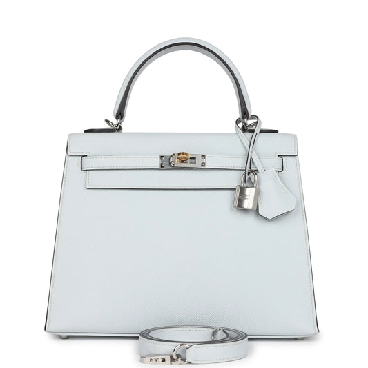 Hermès Kelly Sellier 25 Gris Platine Epsom Electrum Hardware