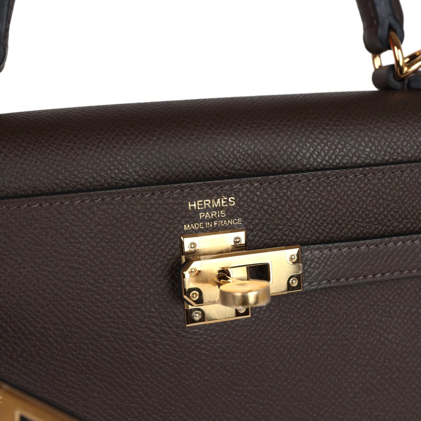 Hermès Kelly Sellier 25 Ecorce Epsom Gold Hardware