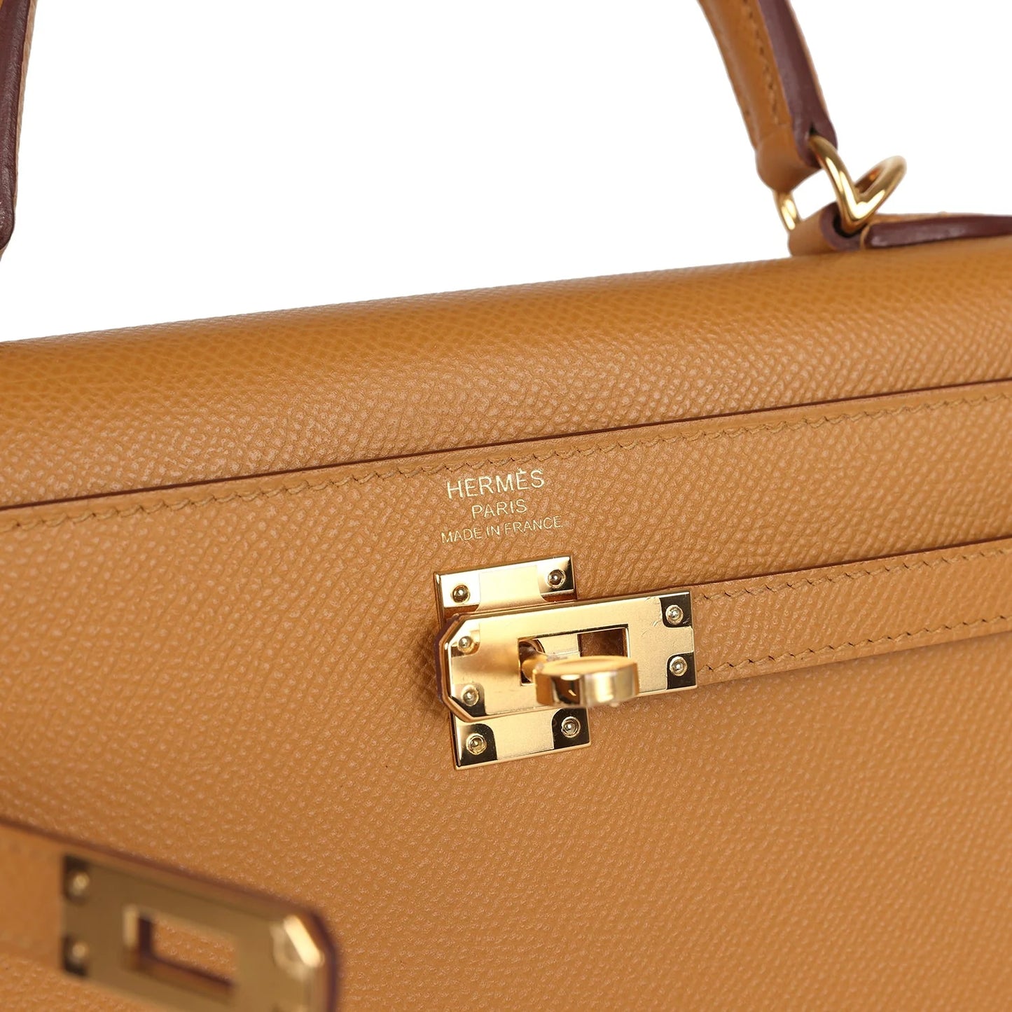 Hermès Kelly Sellier 25 Sesame Epsom Gold Hardware