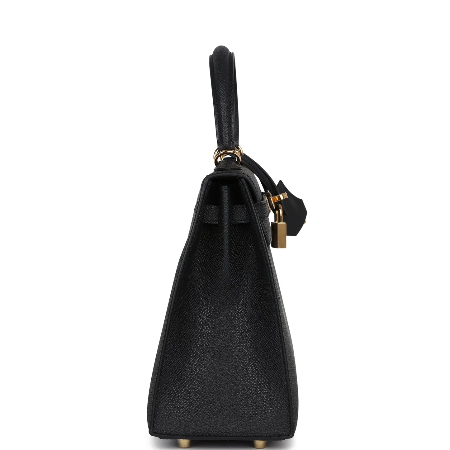 Hermès Kelly Sellier 25 Black Epsom Gold Hardware
