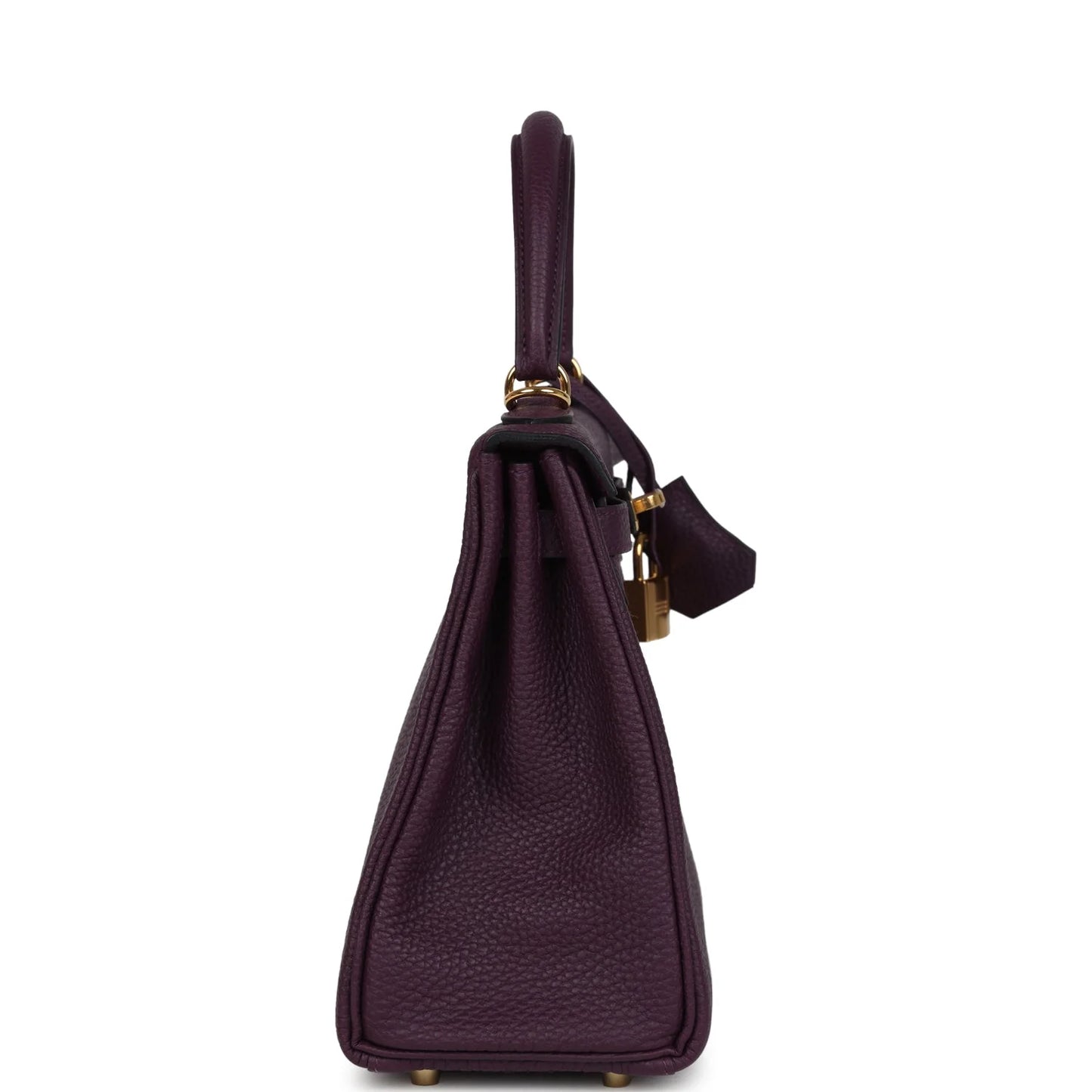 Hermès Kelly Retourne 25 Cassis Togo Gold Hardware