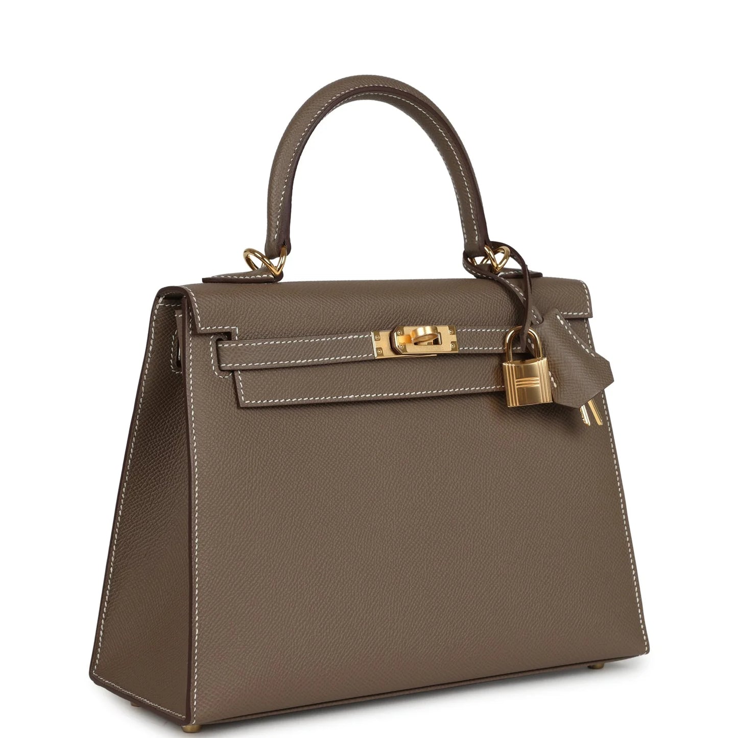 Hermès Kelly Sellier 25 Etoupe Epsom Gold Hardware