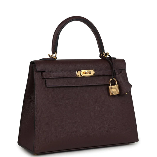 Hermès Kelly Sellier 25 Rouge Sellier Epsom Gold Hardware