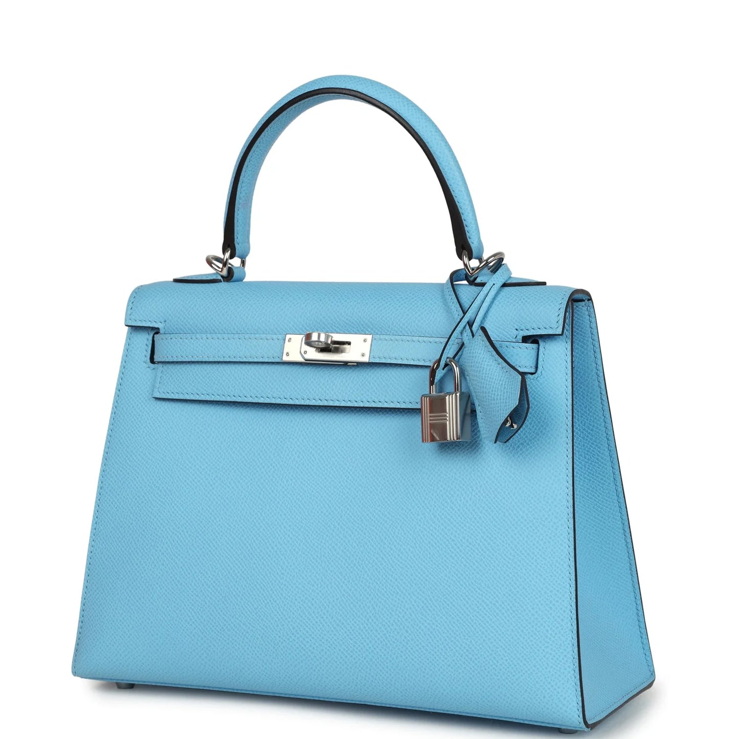 Hermès Kelly Sellier 25 Celeste Epsom Palladium Hardware