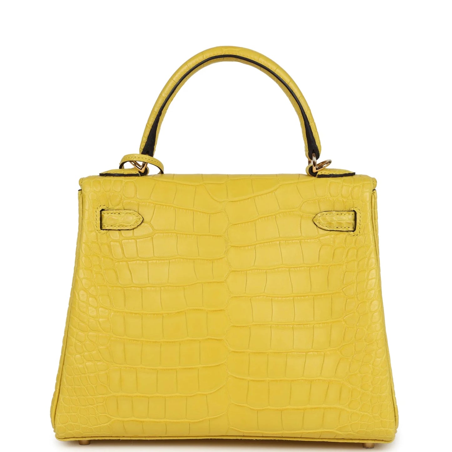 Hermès Kelly Retourne 25 Mimosa Matte Alligator Gold Hardware