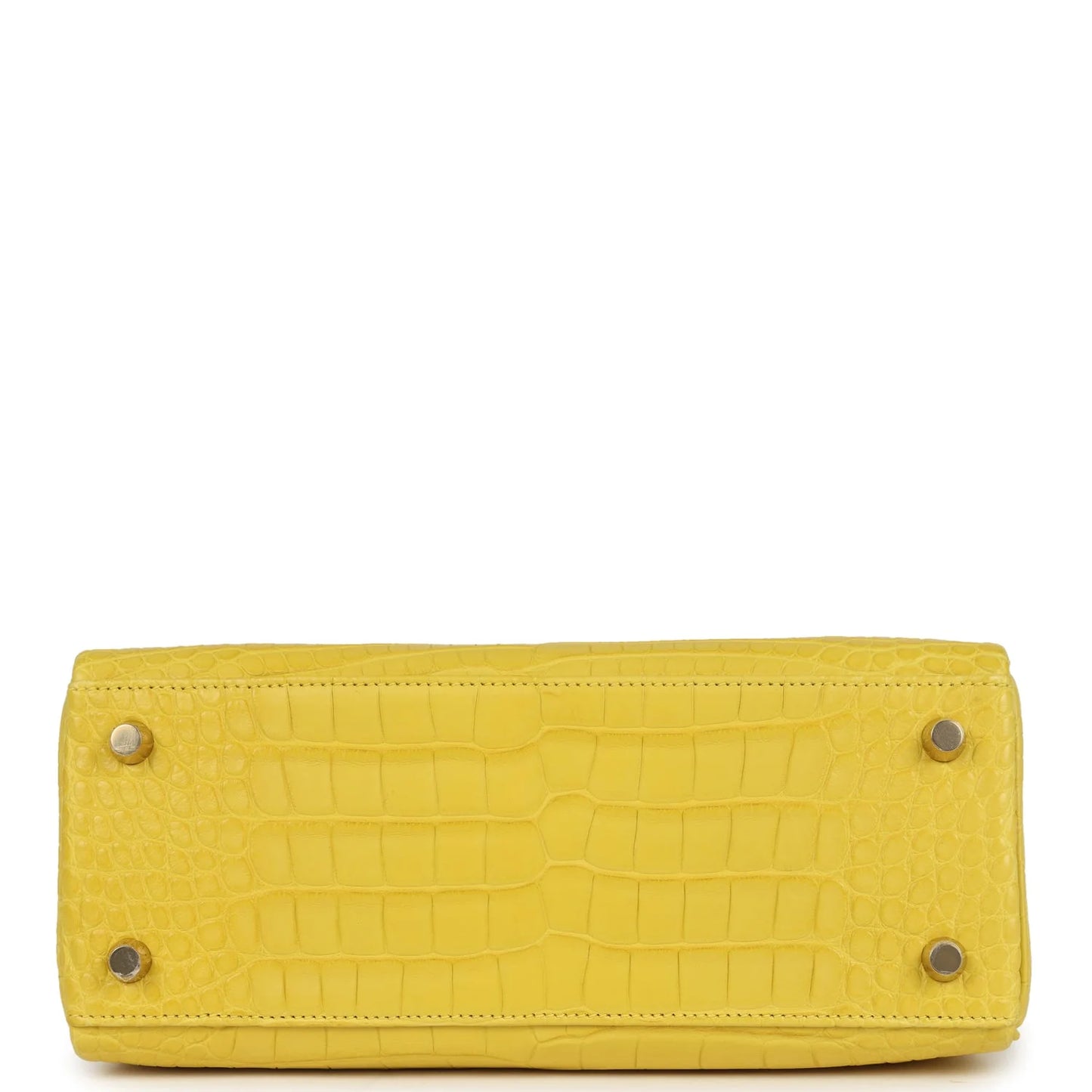 Hermès Kelly Retourne 25 Mimosa Matte Alligator Gold Hardware