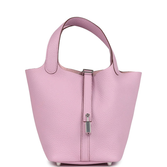 Hermès Picotin Lock 18 Mauve Sylvestre Clemence Palladium Hardware