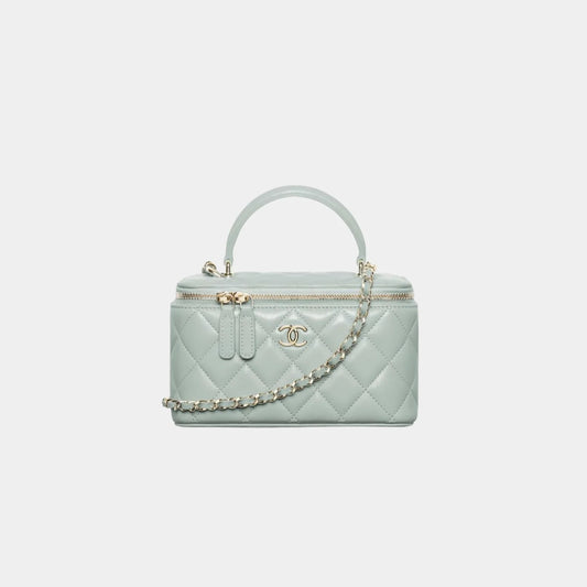 Chanel Long Vanity With Chain Lambskin - Light Green