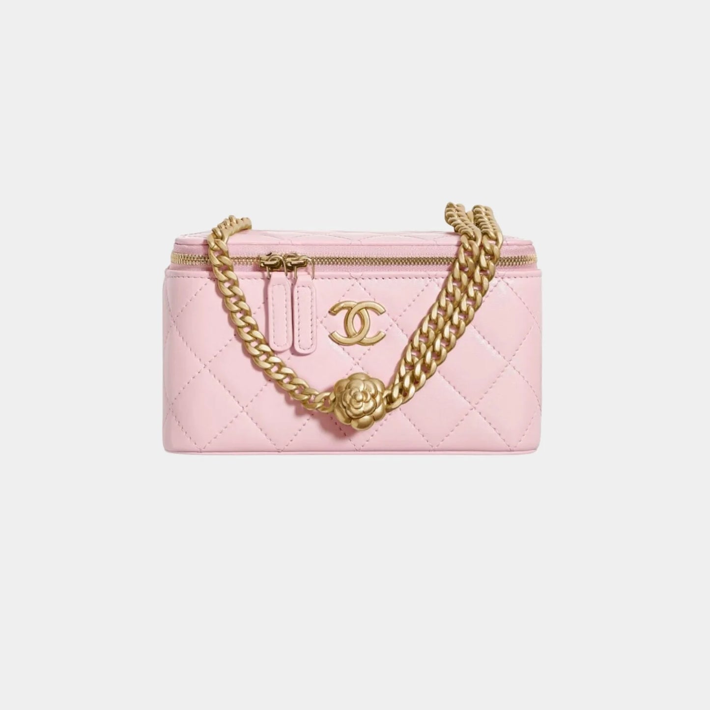 Chanel Vanity with Chain in Lambskin - Light Pink