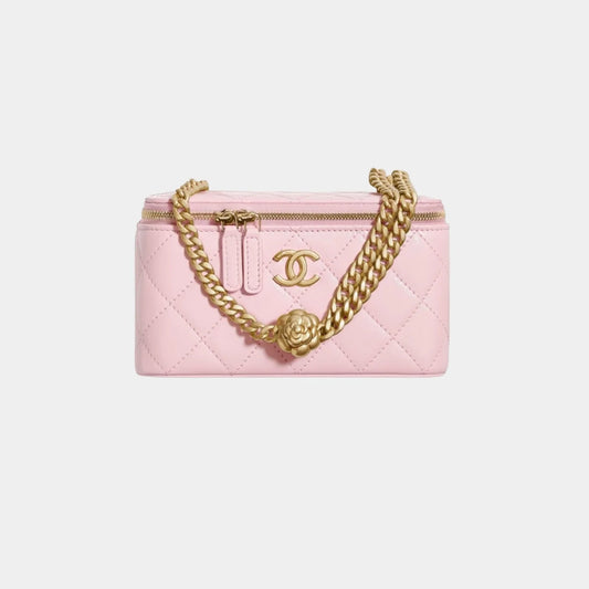 Chanel Vanity with Chain in Lambskin - Light Pink