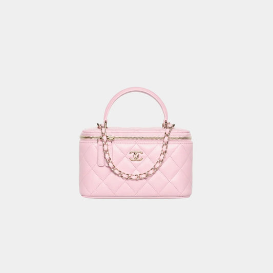 Chanel Long Vanity With Chain Lambskin - Light Pink