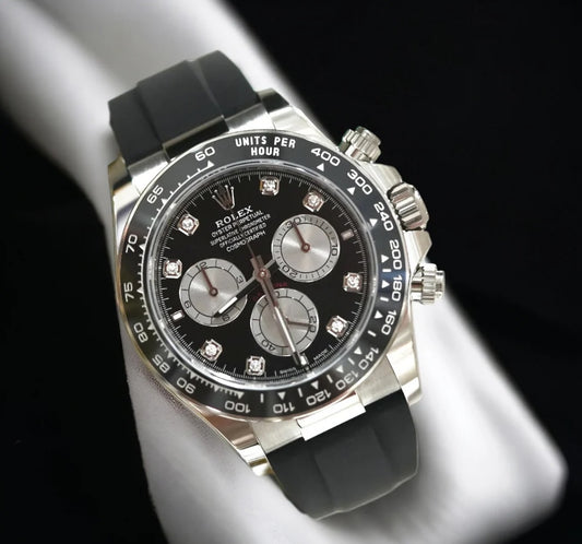 Rolex Cosmograph Daytona 40mm 126519LN-0004 Bright Black & Steel Dial with Diamonds Dial