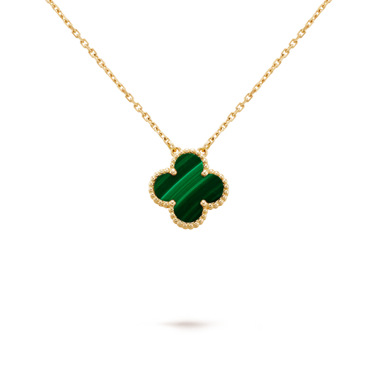 Van Cleef & Arpels, Vintage Alhambra pendant, 18K yellow gold, malachite