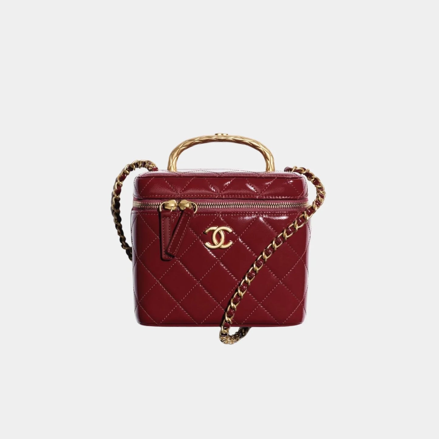 Chanel Small Vanity Case in Grained Patent Calfskin