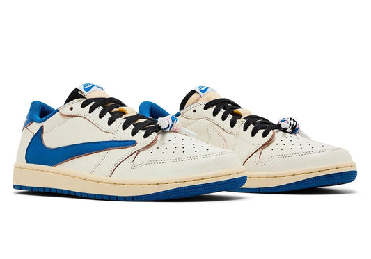 Jordan 1 Retro Low OG SP Fragment x Travis Scott Sail Military Blue