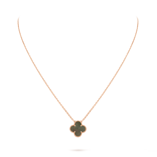 Van Cleef & Arpels, Vintage Alhambra pendant, 18K rose gold, gray mother-of-pearl